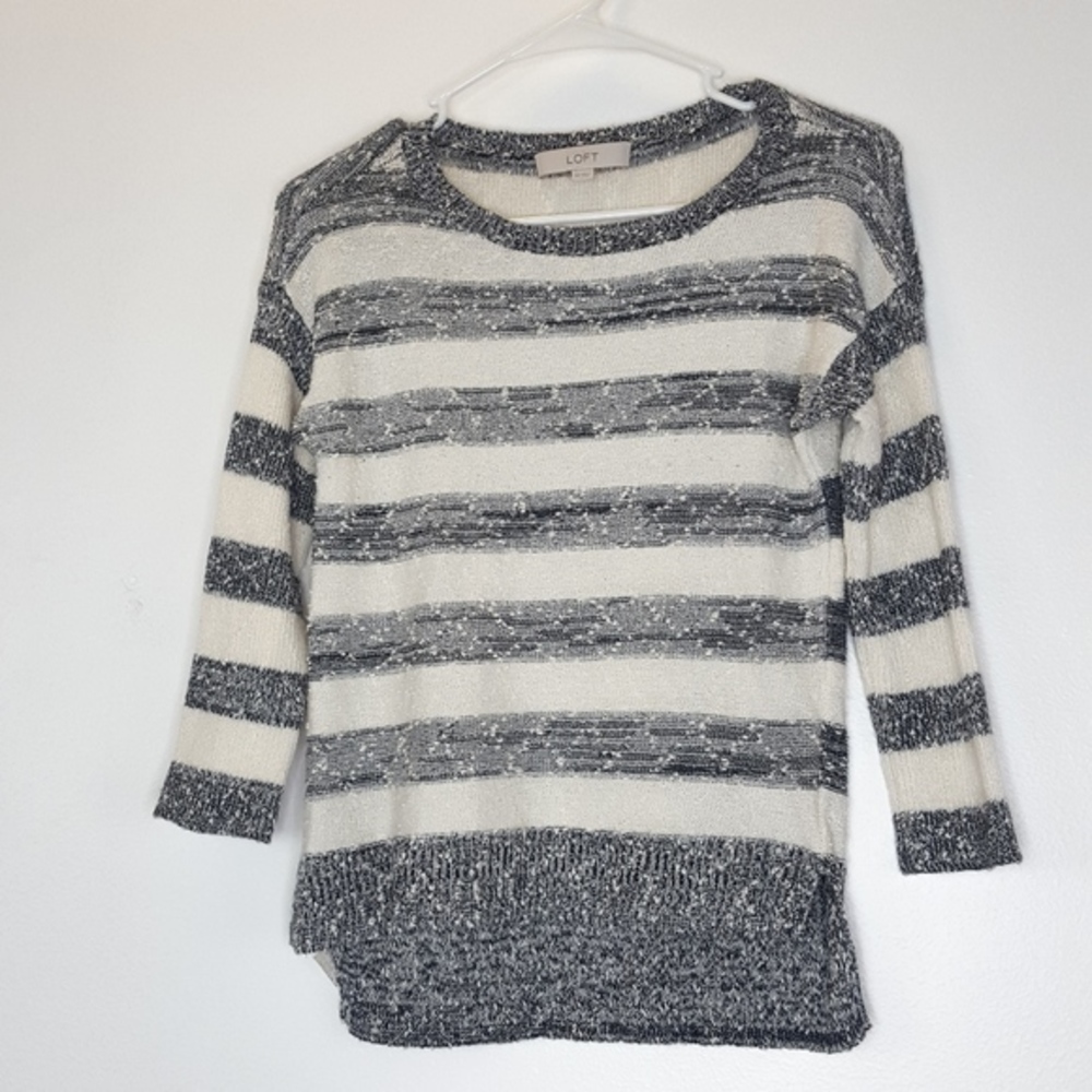Loft Striped Pattern Long Sleeve Sweater